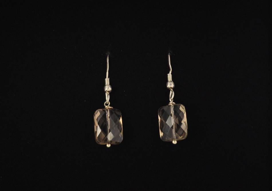 Boucles D'oreilles Créoles En Argent 925 Avec Péridot Naturel - Pierre Coussin Vert, Fait Main