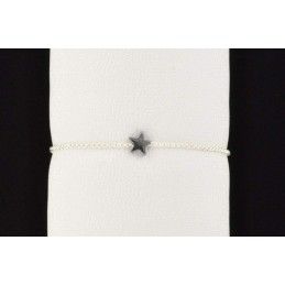 Bracelet chaine argent 925 et étoile en hématite