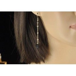 Boucles d'oreilles tête de mort.