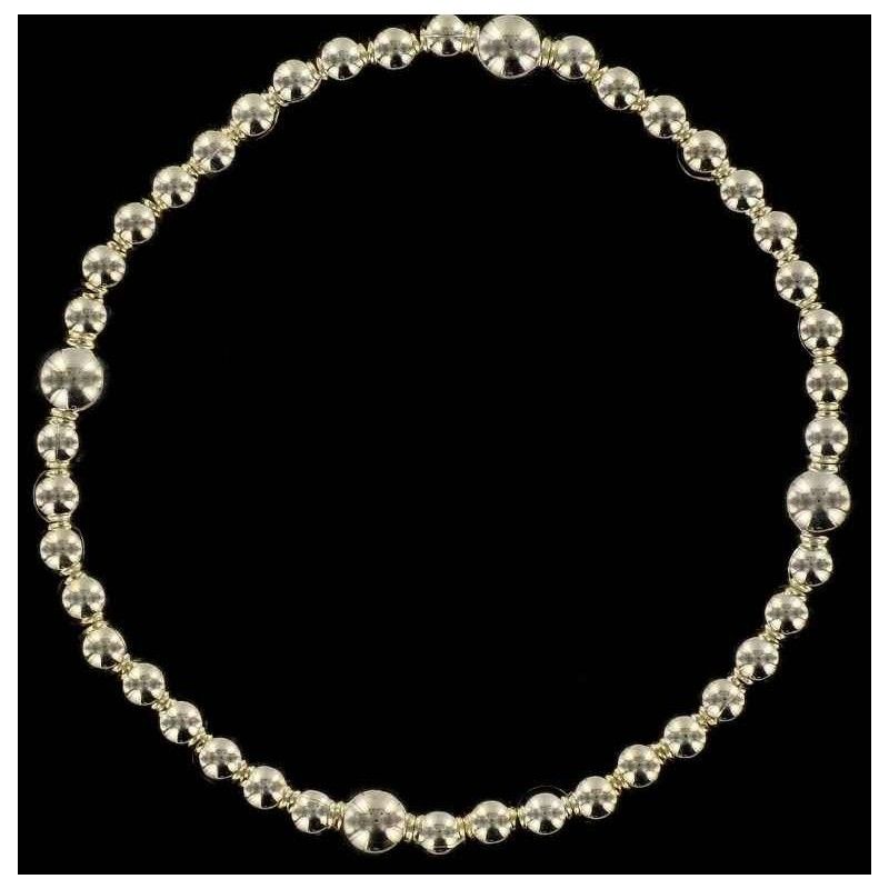 Bracelet perles d'argent