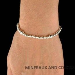 Bracelet perles d'argent