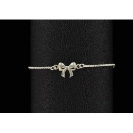 Bracelet chaîne petit noeud argent.