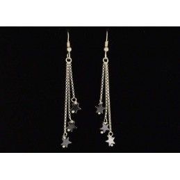 Boucles d'oreilles et étoile d'hématite.