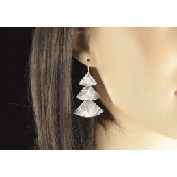 Boucles d'oreilles triangles argent 925.