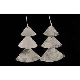 Boucles d'oreilles triangles argent 925.