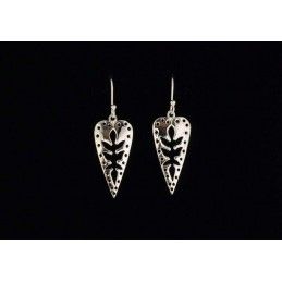 Boucles d'oreilles africa argent 925.