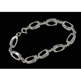 Bracelet argent 925 maille rectangle.