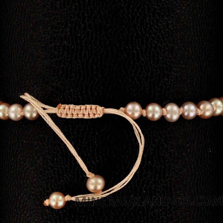 Bracelet Perles De Culture Ruche D'abeille – Plaqué Or Jaune – Marque Rose-Mimosa