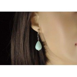 Boucles d'oreilles amazonite et argent 925.