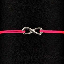 Bracelet infini argent 925 et cordon