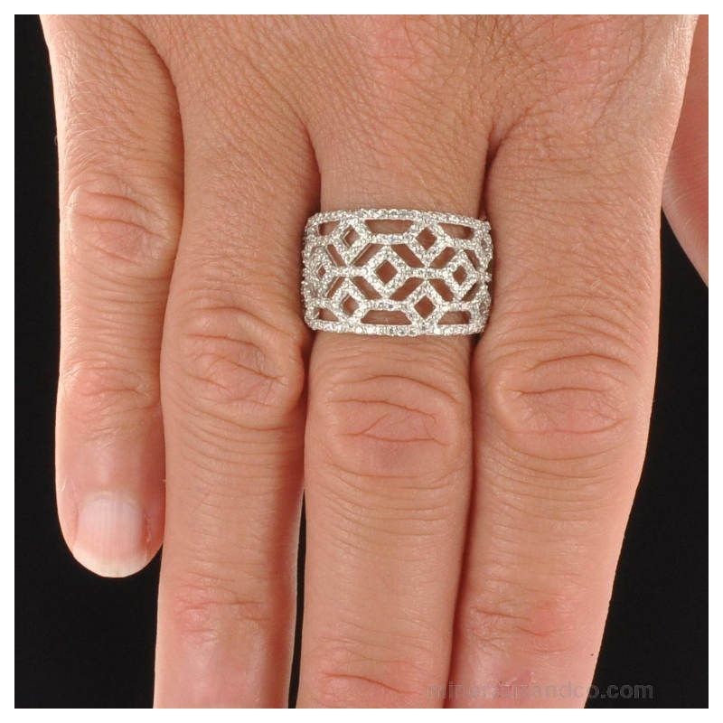 Bague losange zircon