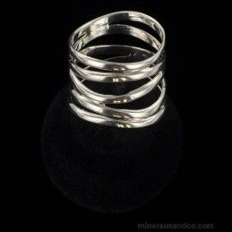 Bague argent  vagues