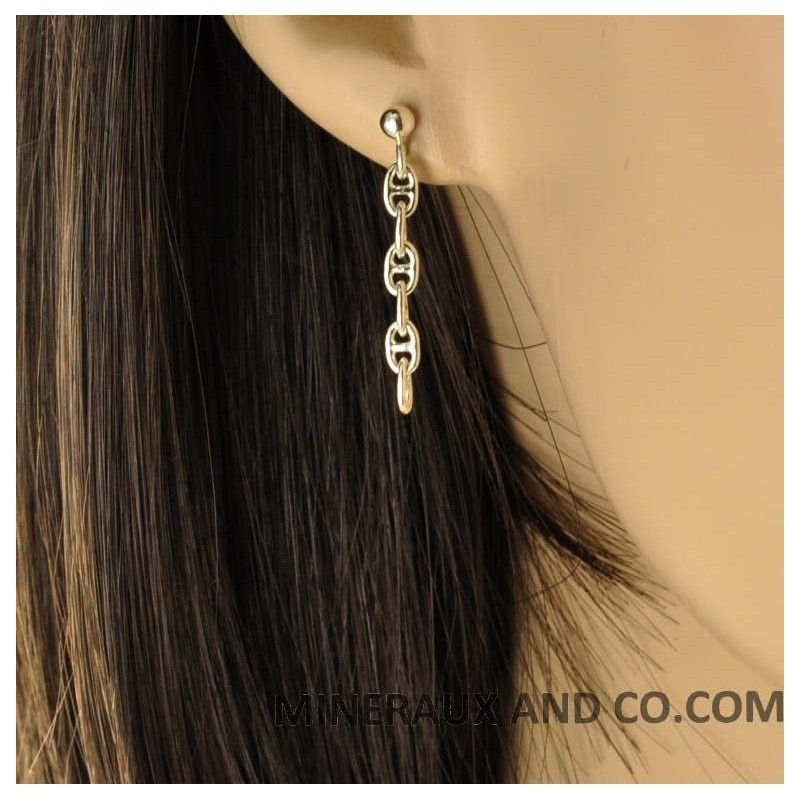 Boucles d'oreilles pendantes grains de café
