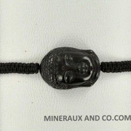 Bracelet bouddha obsidienne oeil céleste.