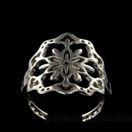 Bague étoile ajourée argent 925.