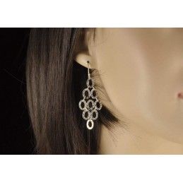 Boucles d'oreilles percées rondes argent 925.