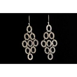 Boucles d'oreilles percées rondes argent 925.