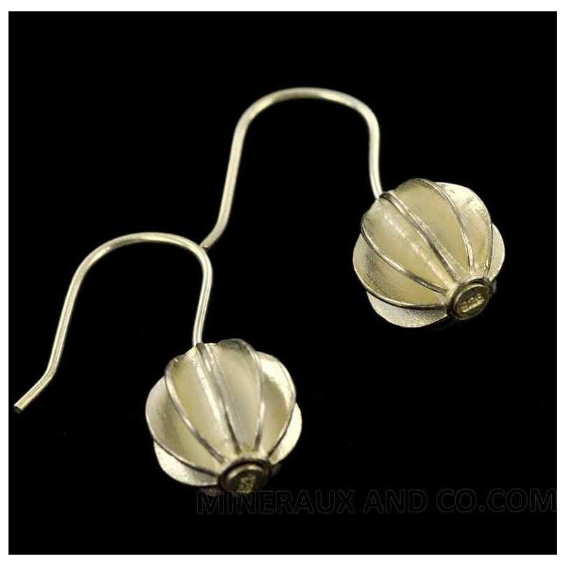 Boucles d'oreilles carambole argent 925.