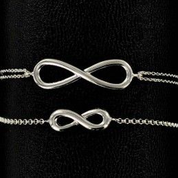 Bracelet grand infini argent 925 millièmes.