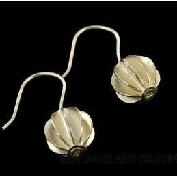 Boucles d'oreilles carambole argent 925.