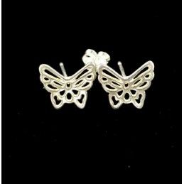 Boucles d'oreilles papillon argent 925.