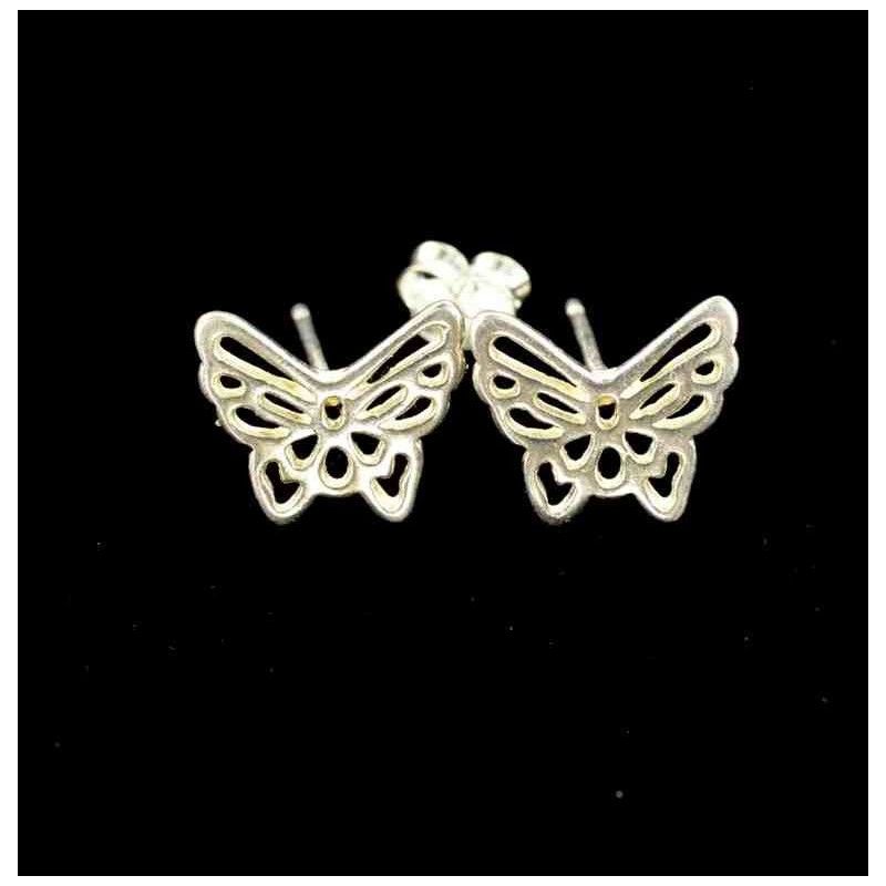 Boucles d'oreilles papillon argent 925.