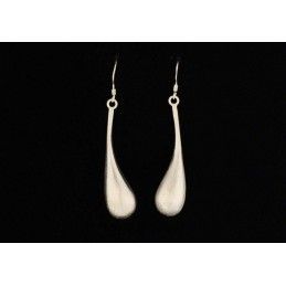 Boucles d'oreilles argent brossé 925 millièmes.