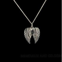 Pendentif double aile d'ange argent 925.