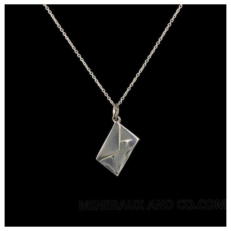 Collier enveloppe argent 925