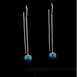 Boucles d'oreilles chaînettes et apatite