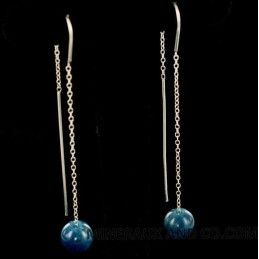 Boucles d'oreilles chaînettes et apatite