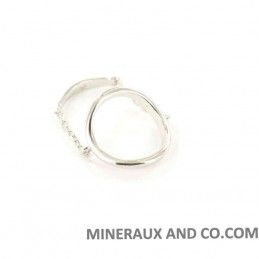 Bague chaîne cercle argent 925.