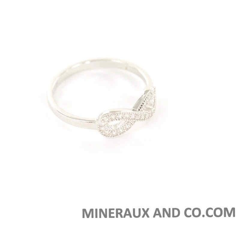 Bague infini et zircons