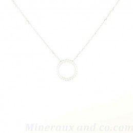 Collier cercle argent de zirconium