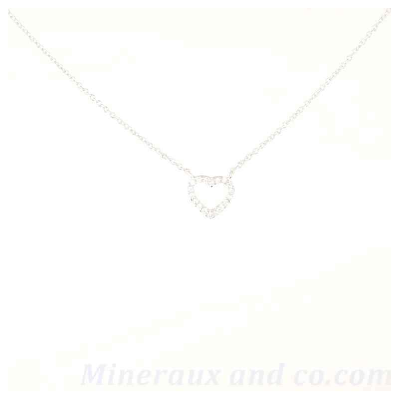 Chaîne argent et pendentif coeur. Chaîne argent et pendentif coeur.