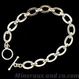 Bracelet argent 925 maille ovale.