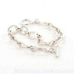 Bracelet argent 925 maille ovale.