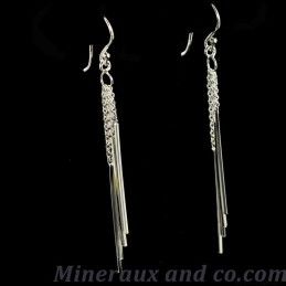 Boucles d'oreilles légères et tiges argent