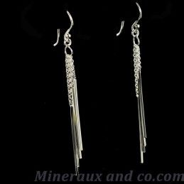 Boucles d'oreilles légères et tiges argent