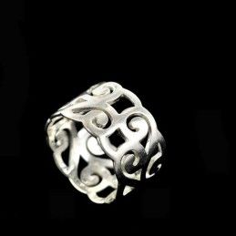 Bague vagues argent