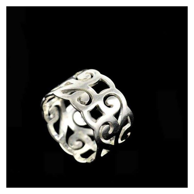 Bague vagues argent