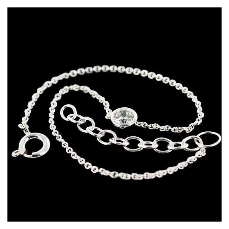 Bracelet zirconium serti et argent 925. Bracelet zirconium serti et argent 925.