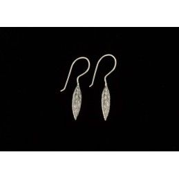 Boucles d'oreilles argent 925 feuille