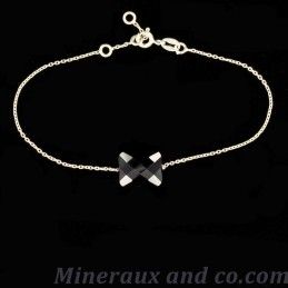 Bracelet argent et onyx.