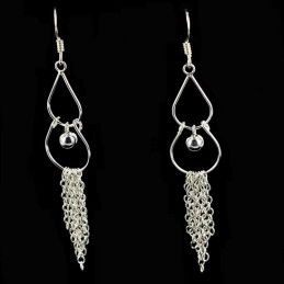 Boucles d'oreilles balançoire argent