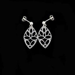 Boucles d'oreilles ovales argent 925.