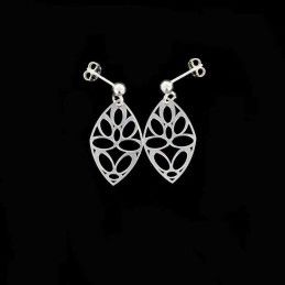 Boucles d'oreilles ovales argent 925.