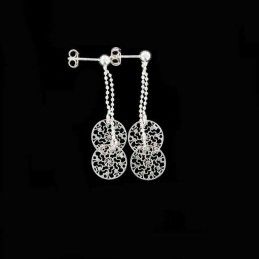 Boucles d'oreilles deux médailles