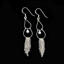 Boucles d'oreilles balançoire argent