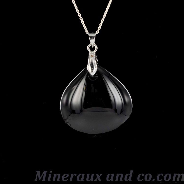 Collier Pour Homme Avec Pendentif Onyx Noir - Chaîne Figaro Acier Inoxydable 50.8 Cm - Bijou élégant Et Résistant - 5